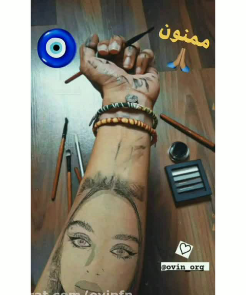 عکس تاتو نیکا فلاحی