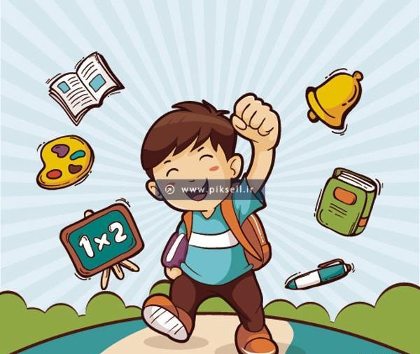 عکس پسر کارتونی در حال فکر