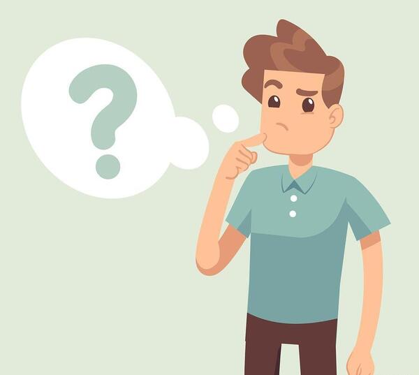 عکس پسر کارتونی در حال فکر