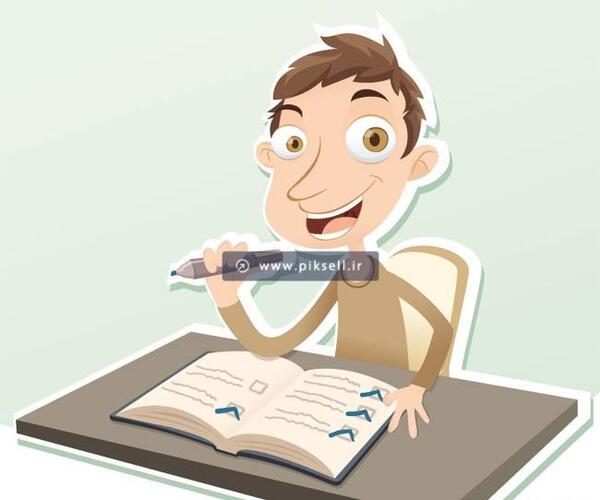 عکس پسر کارتونی در حال فکر