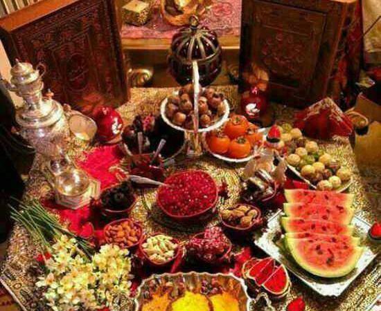 عکس تزیین ظرف یلدا