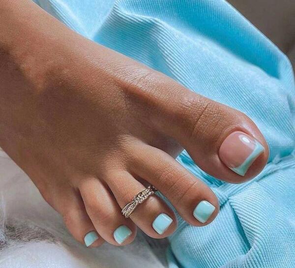 عکس مدل ناخن پا فرنچ