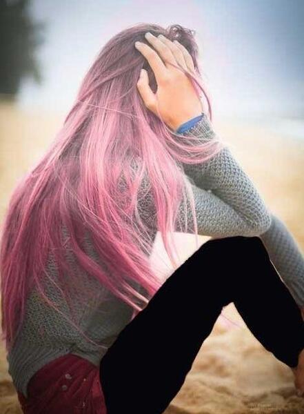 عکس رنگ مو صورتی دخترانه