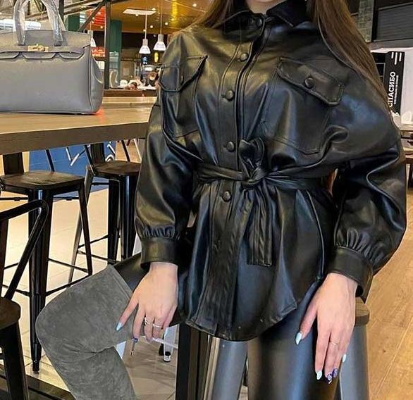 عکس کت و شلوار چرم زنانه