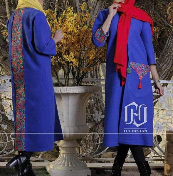 عکس مدل مانتو بلند رنگی
