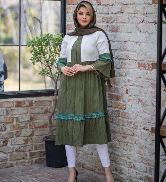 عکس مدل مانتو بلند رنگی