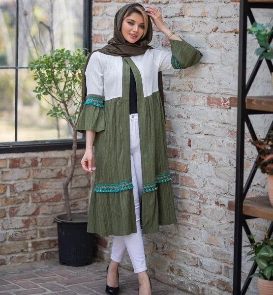 عکس مدل مانتو بلند رنگی