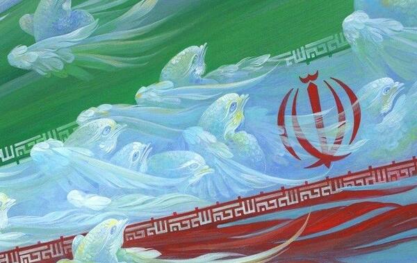 عکس پرچم ایران هنری