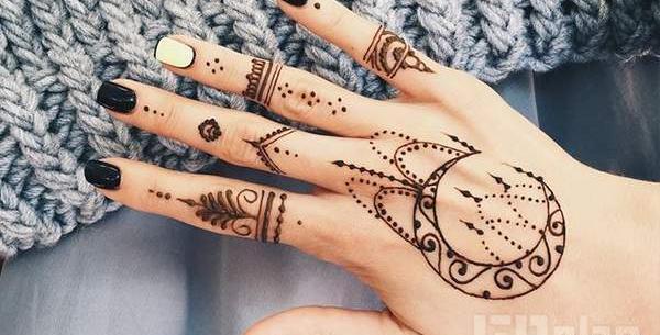 عکس تزیین حنا روی دست