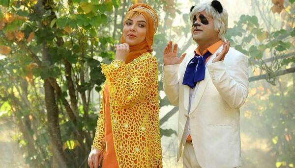 عکس لیلا اوتادی در آهوی پیشونی سفید