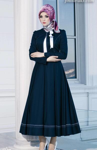 عکس مانتو دخترانه آبی