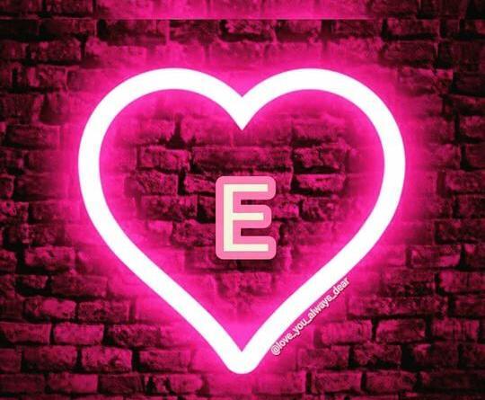 عکس نوشته عاشقانه با حرف e