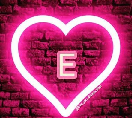 عکس نوشته عاشقانه با حرف e