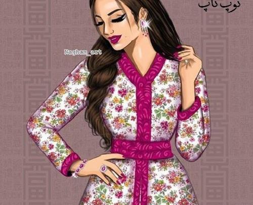 عکس نقاشی دختر رنگی