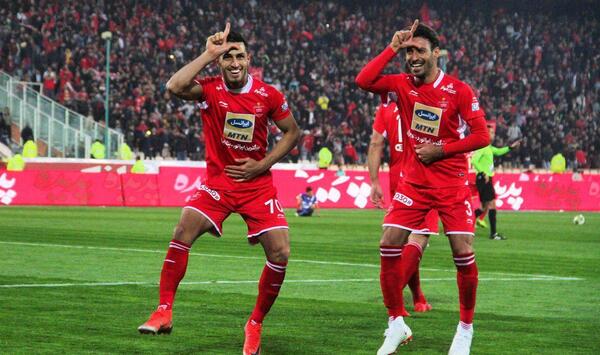 عکس شادی بعد از گل پرسپولیس