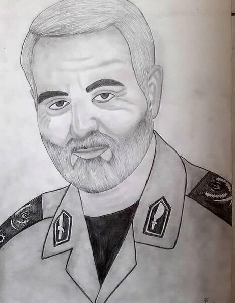 عکس نقاشی سردار سلیمانی
