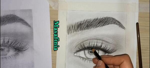 عکس نقاشی فانتزی چشم و ابرو