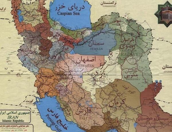 عکس نقشه ایران با کشورهای همسایه