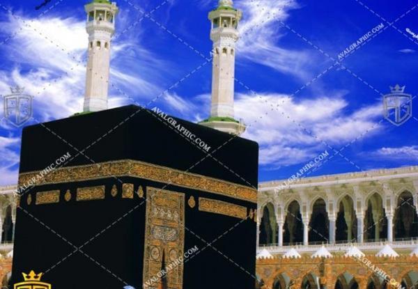عکس خانه کعبه در شب