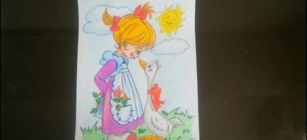 عکس نقاشی گل چند پر