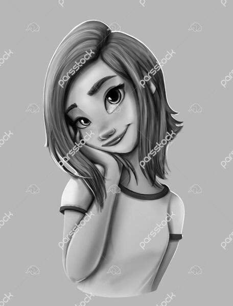 عکس سیاه سفید زن زیبا
