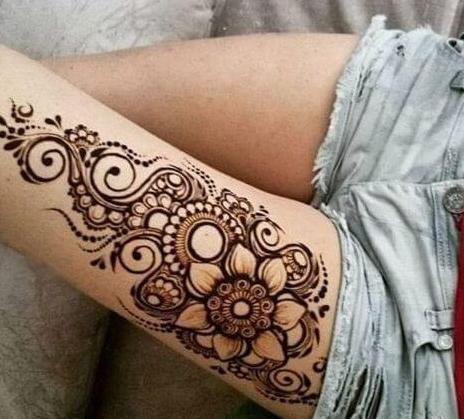 عکس حنا روی دست خیلی ساده