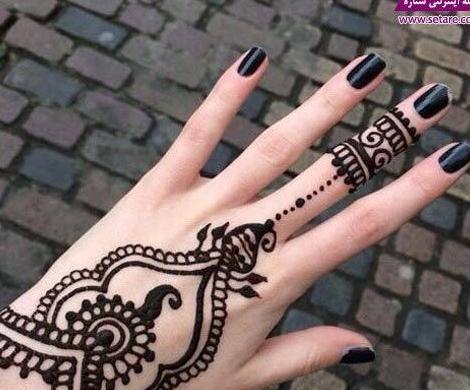 عکس حنا روی دست خیلی ساده