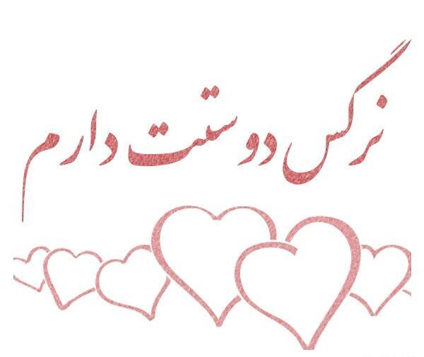عکس نوشته دوست دارم نرگس