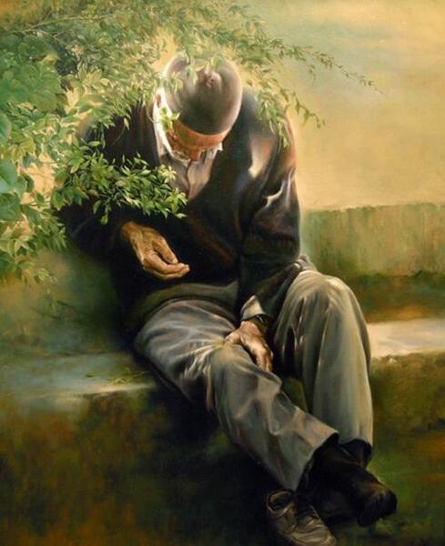 عکس در حال نقاشی