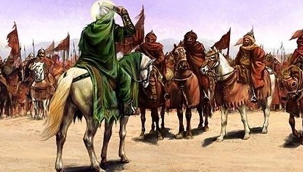عکس امام حسین با یزید