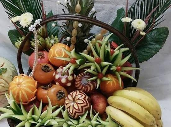 عکس ایده تزیین سبد میوه شب یلدا
