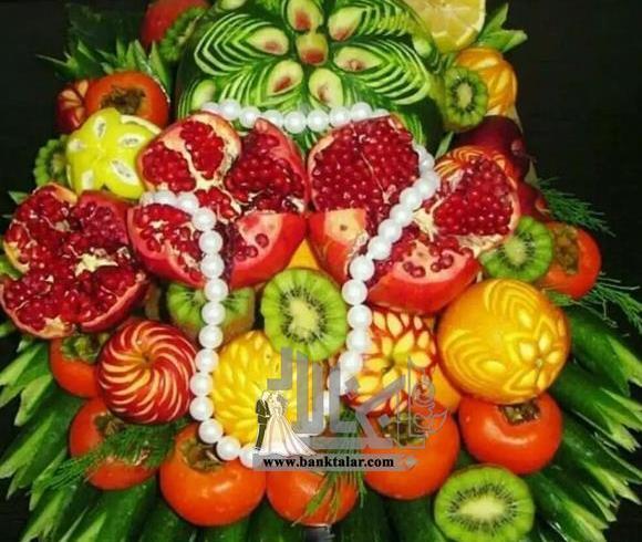 عکس ایده تزیین سبد میوه شب یلدا