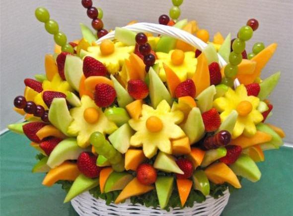 عکس ایده تزیین سبد میوه شب یلدا