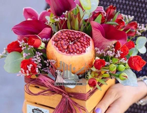 عکس ایده تزیین سبد میوه شب یلدا