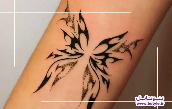 عکس طرح تاتو ساده پروانه
