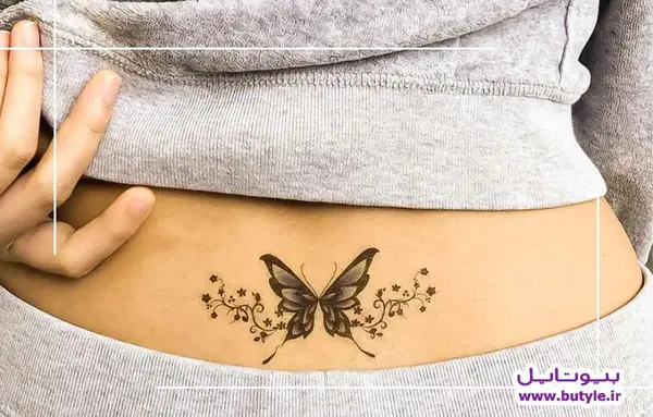 عکس طرح تاتو ساده پروانه