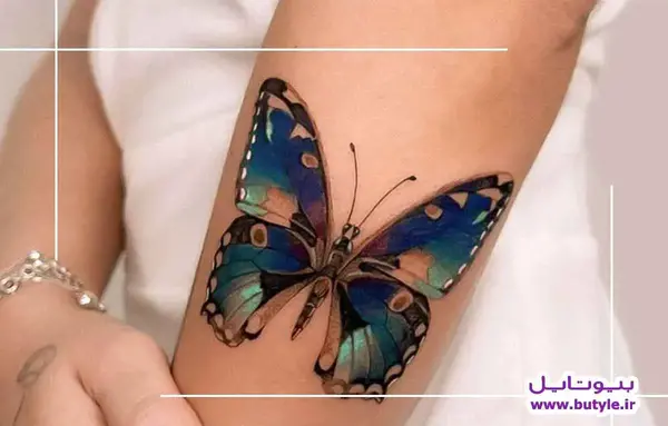 عکس طرح تاتو ساده پروانه