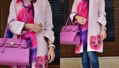 عکس مدل مانتو جلو باز ساده مشکی