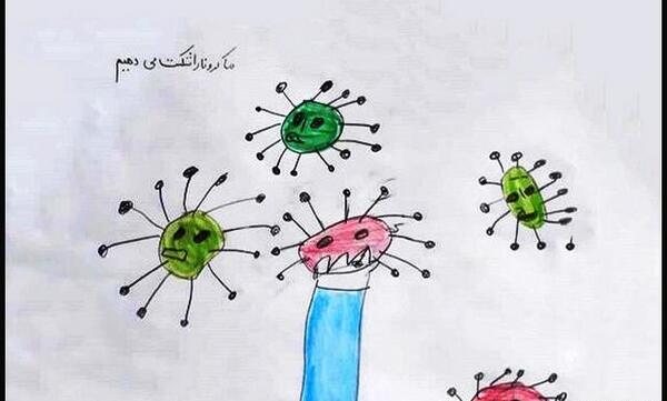 عکس ویروس کرونا برای نقاشی