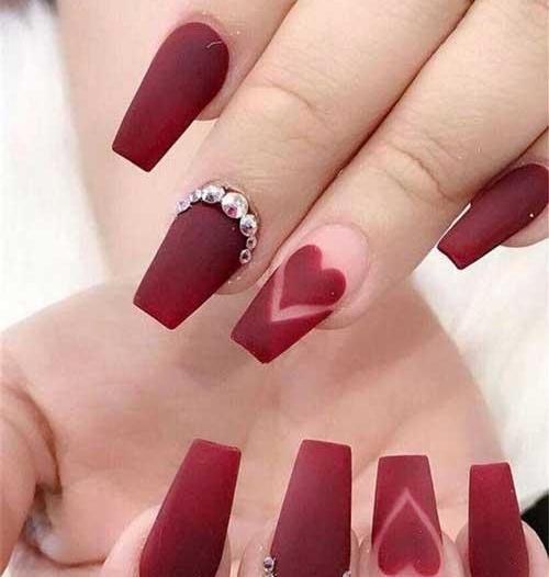 عکس مدل ناخن عاشقانه جدید