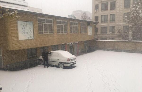 عکس بارش برف تهران