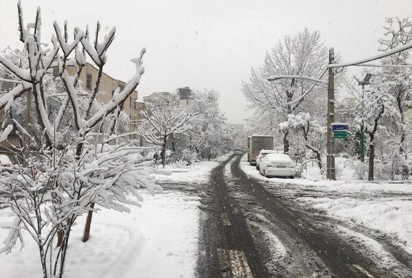 عکس بارش برف تهران