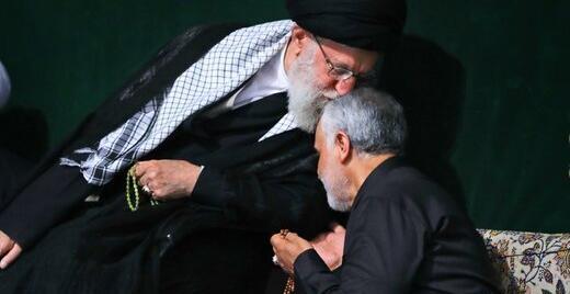 عکس حاج قاسم سلیمانی و امام خامنه ای
