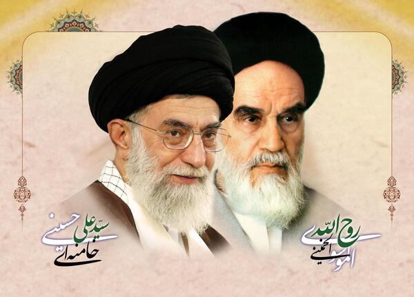 عکس حاج قاسم سلیمانی و امام خامنه ای
