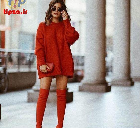 عکس بوت زنانه تا زانو