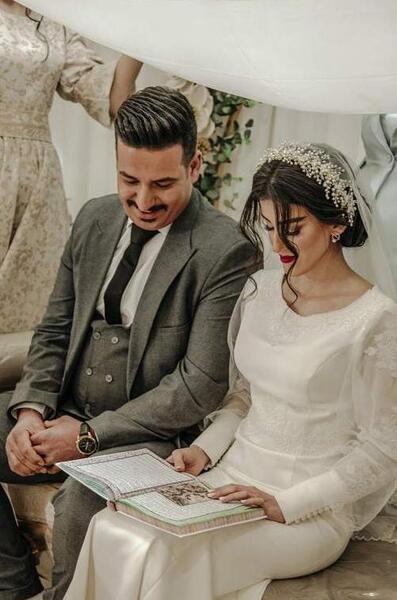 ژست عکس عروس و داماد خاص