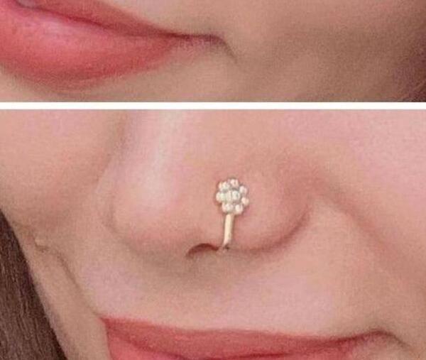 عکس پیرسینگ دماغ