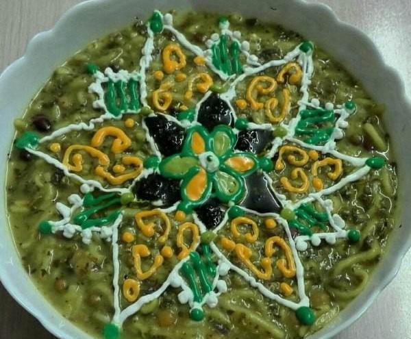 عکس سفره آرایی آش رشته