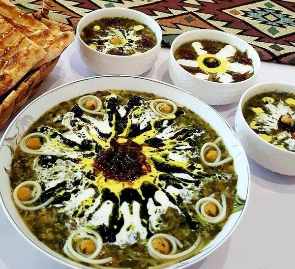 عکس سفره آرایی آش رشته