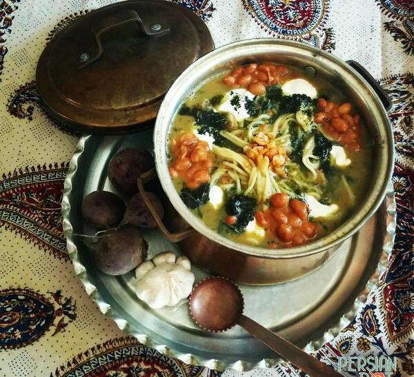 عکس سفره آرایی آش رشته